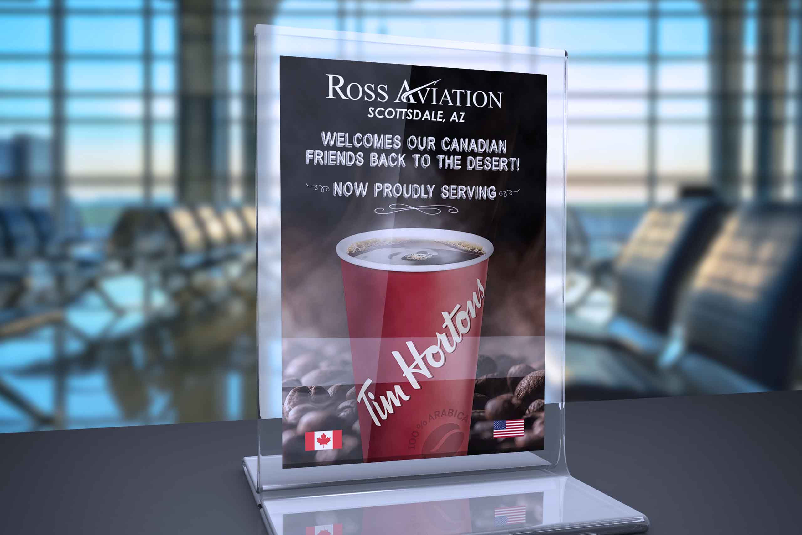 Ross Aviation and Tim Horton Coffee Flyer